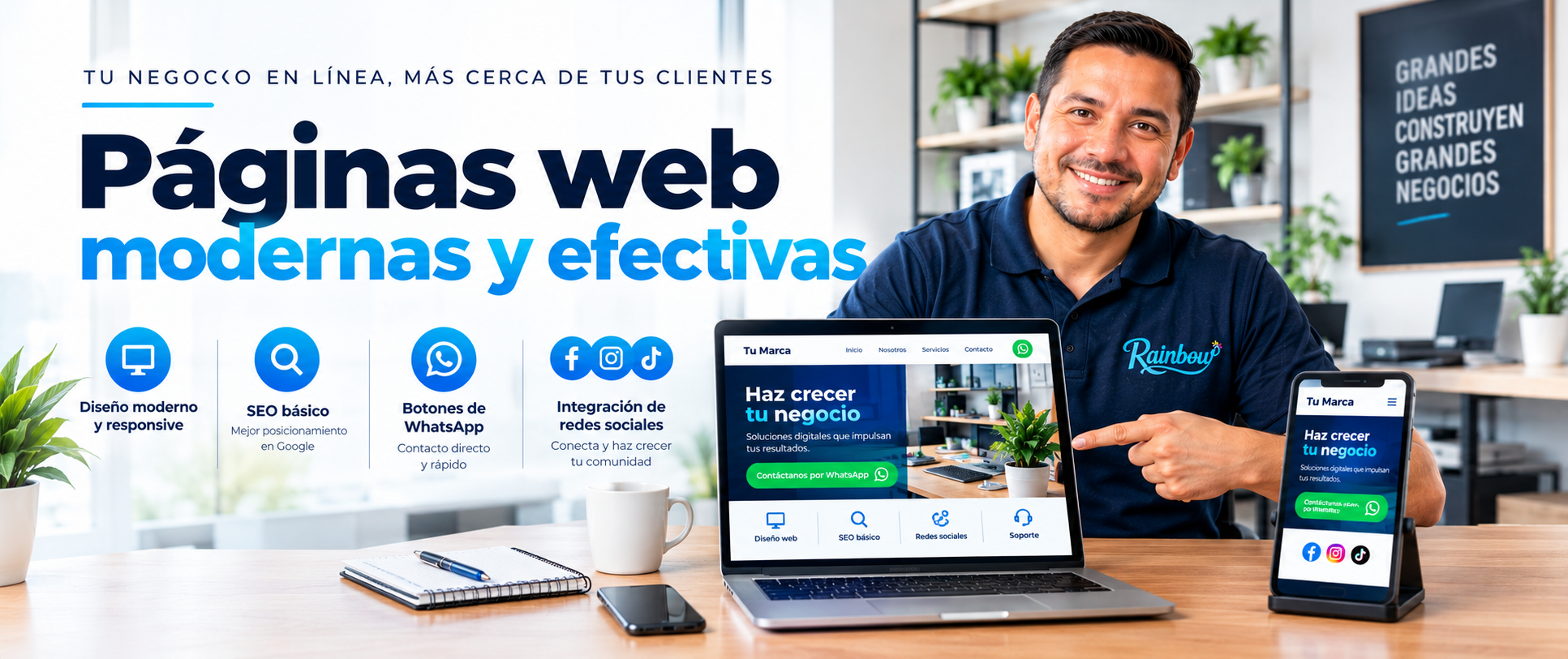 Diseño de páginas web modernas para empresas en Bogotá