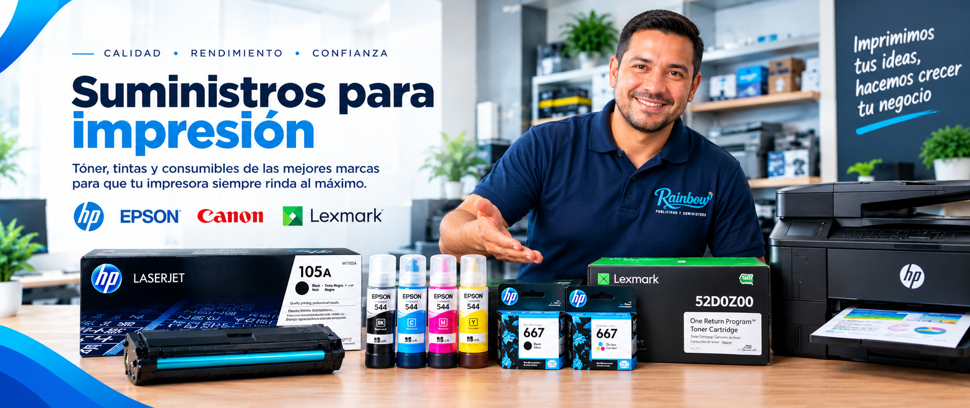 Suministros para impresión en Bogotá, tóner, tintas y consumibles HP, Canon, Epson y Lexmark